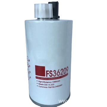Customizable excavator fuel filter water separator FS36209